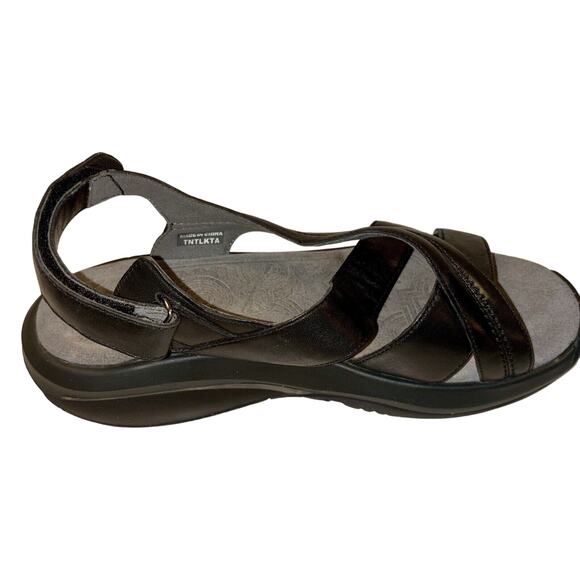 MBT Women's Habari Strappy Leather Sandals Black Size 9 Rocker Toning Open Toe - Picture 5 of 12